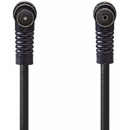 Coax Cable 120dB | IEC (Coax) Male Angled - IEC (Coax) Female Angled | 3.0 m | Black